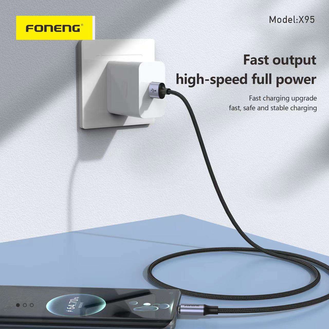 X95 1.2M METAL HEAD BRAIDED C TO TYPE C CABLE -60W X95 1.2M METAL HEAD BRAIDED C TO TYPE C CABLE -60W